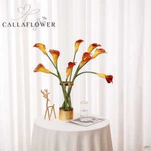 MW01505 Didmeninė prekyba prabangiomis moderniomis dirbtinėmis gėlėmis PU Mini Calla Lelija šventės vestuvių vakarėliui Namų dekoravimas