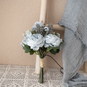 CF01074 कृत्रिम फूल गुलदस्ता चिया गुलाब Ranunuculus Hydrangea नयाँ डिजाइन विवाह आपूर्ति