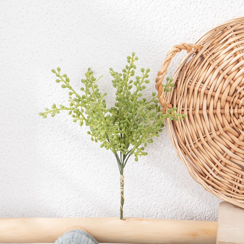 DY1-6235 Reka Bentuk Baru Tumbuhan Bunga Buatan Plastik Tangkai Kacang Hijau Sukulen Tandan Kecil Untuk Hiasan Rumah