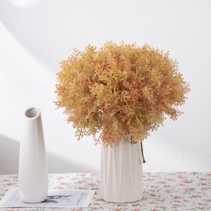YC1100 Plastik 2-cabang Mist Grass Bunch Buatan Tanaman Rime Bouquet untuk Latar Belakang Rumah Luar Ruangan Dekorasi Rangkaian Bunga