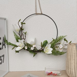 Couronne de fleurs artificielles CF01018, fougère Magnolia, chrysanthème sauvage, décoration de mariage, offre spéciale
