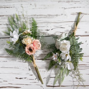 CF01137 Artifiċjali Rose Hydrangea Cosmos Bukkett Garden Wedding Decoration Bridal Bouquet