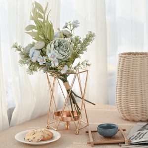 CF01091 인공 블루 로즈 꽃다발 새로운 디자인 신부 꽃다발 정원 웨딩 장식