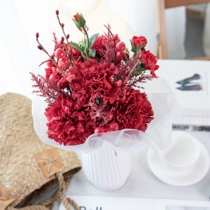 CF01172 Bouquet de roses à œillets artificiels, fleurs et plantes décoratives, nouveau Design