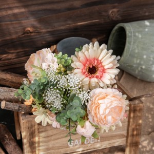 CF01183 Ram de crisantem de rosa de xampany artificial Nou disseny de flors i plantes decoratives