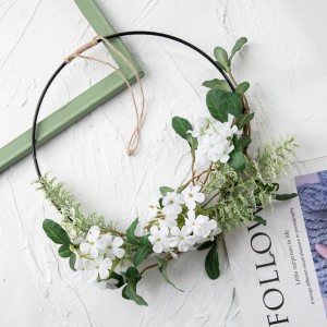 CF01240 Artificial snow cherry blossom artemisia grass half garland wall hanging for Wedding Decoration Background