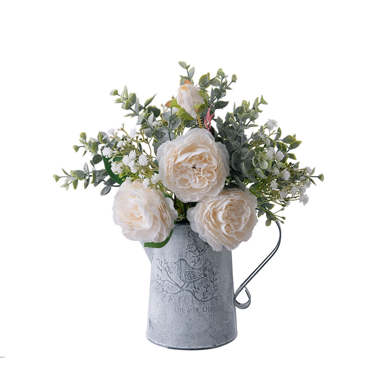CF01010 Bouquet di fiori artificiali Peonia Vendita calda rigalu di u ghjornu di a mamma Picks di Natale