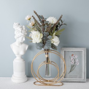 CF01218A Hege kwaliteit Artificial Fabric Ivory Lu Lian Chrysanthemum Handle foar Home Party Wedding Decoration