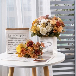 MW66006 Artipisyal na Bulaklak Autumn Peony Bouquet Floral Arrangements para sa Farmhouse Home Wedding Table Centerpiece Dekorasyon