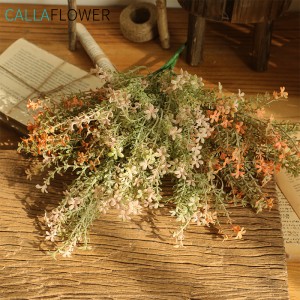 MW73784 Zestaw sztucznych kwiatów z pięcioma widełkami i trawą