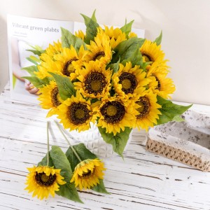 MW22100 Faux Sunflower with Stems Artificial Silk Flowers for Baby Shower Home Wedding Farmhouse Coffee Centerpieces Table Decor