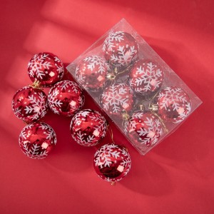 CF99101 Raudona Dekoratyviniai dėžutės plastikiniai kalėdinių kamuoliukų papuošalai Kalėdų namų dekoravimui