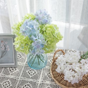 MW07354 Artipisyal na Bulaklak Silk Hydrangeas Bridal Faux Flower Para sa Wedding Party Dekorasyon