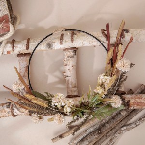 CF01239 කෘත්‍රිම Beige Dandelion Half Garland Wall Hanging Wedding Flower for Wedding Home Hotel සැරසිලි