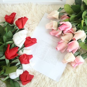 MW59999 56 ס"מ גבעול בודד ורדים מלאכותיים פרחים סיטונאי עיצוב חתונה ומסיבות