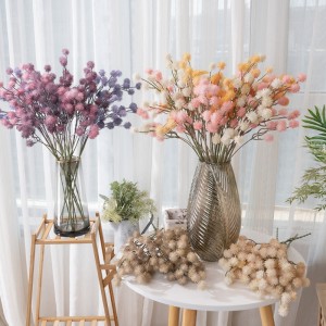 MW53001 Venda amb descompte per a la decoració de la taula del casament, flor de dent de lleó de plàstic per a la llar, ram, ornament de plantes amb diferents boles