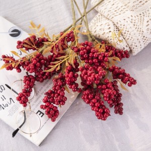 GF15966 Multifunctional artificial Berry Branch christmas stem red for home decoration