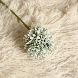 MW15192 china silk na-emepụta ihe Pompom Ball Chrysanthemum ifuru agbamakwụkwọ ihe ndozi ụlọ