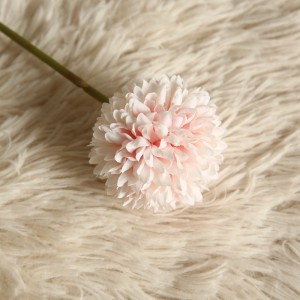 MW15192 Kugla s pompom od umjetne porculanske svile, cvijet krizanteme, vjenčani ukras za dom