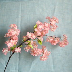 MW38959 4 Mga Sanga White Pink Cherry Blossom Spray Artipisyal nga Bulak Stem Wholesale