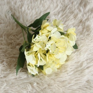 MW66779 Artificial Hydrangeas Silk Flower White Bouquet For Wedding Party Backdrop Decor