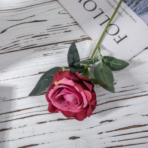 MW03336 Вештачки рози Свадба со кратко стебло Цветен цвет Декорација за домашна канцеларија