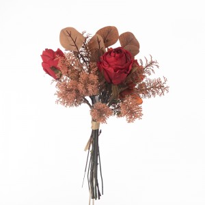 CF01102 Bouquet di rose artificiali di ortensie Bouquet da sposa popolare per decorazioni nuziali