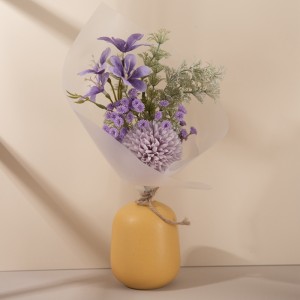 CF01110 ხელოვნური ყვავილების თაიგული ბურთი ქრიზანთემა ფრეზია პოპულარული დეკორატიული ყვავილი