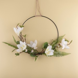 CF01018 Венец од вештачко цвеќе Магнолија папрат Дива хризантема Топло продаван свадбен украс