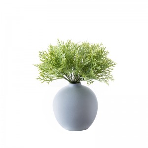 DY1-6236 Großhandel künstliche Blumenpflanze, Kunststoff, grünes Blatt, kleines Bündel für Heimdekoration