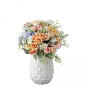 MW66794 និទាឃរដូវមកដល់ថ្មីលក់ដុំផ្កាសិប្បនិម្មិត Daisy Roses Mini Bouquet សម្រាប់ផ្ទះព្រឹត្តិការណ៍ Wedding centerpiece Garden Dec