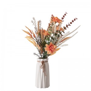 CF01236 Штучна квітка, апельсин, жоржина, кульбаба, евкаліпт, букет для домашнього оформлення весілля