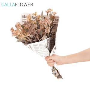 MW82108 New Artificial Dry Flower Single Branch with Leaf 43cm Flower Branch Home Decoration Table Decoration