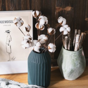MW61102 White Color Dried Non-natural Flower Realistic Silk Cotton One Head Single Stem For Faux Flowers Christmas Decoration