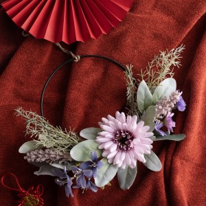 CF01096 Vijenac od umjetnog cvijeća Gerbera Divlja krizantema Frezija Popularno prodavani pribor za vjenčanje