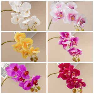 MW18903 Kangaga kaetud lateks liblikas orhideed kunstlilled Real Touch Phalaenopsis Orchid