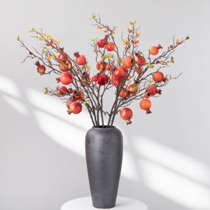 MW10894 ການອອກແບບໃຫມ່ດອກໄມ້ທຽມ Berry Sprig ດູໃບໄມ້ລົ່ນໃບ pomegranate ໂຟມສໍາລັບການຕົກແຕ່ງງານບຸນ
