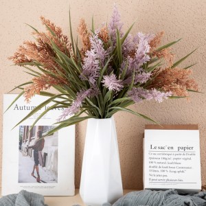 MW85005 Künstlicher Setaria-Lavendelstrauß aus Kunststoff im neuen Design, 4 Farben erhältlich für Heimdekoration, Hochzeitsdekoration