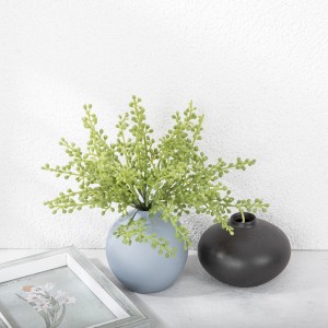 DY1-6235 Naujo dizaino dirbtinių gėlių augalas, plastikinis žaliųjų pupelių šakelės, sultingas nedidelis ryšelis namų dekoravimui