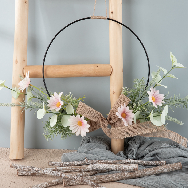 CF01229 Modern Spring Artificial Flowers Daisy Half Garland Wall Hanging for garden holiday party home indoor backdrop decor