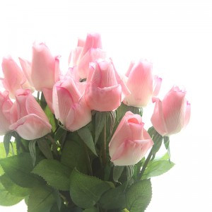 MW59999 Flores artificiales de rosas de tallo único de 56 cm Venda por xunto de decoración de bodas e festas