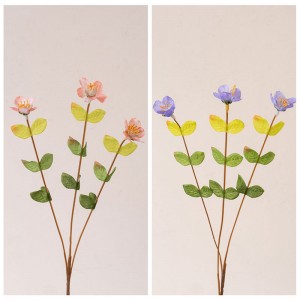 Fleurs artificielles bégonia YC1108, petites fleurs sauvages, Arrangement de plantes en plastique en soie pour mariage, bricolage, fête, maison, jardin, bureau