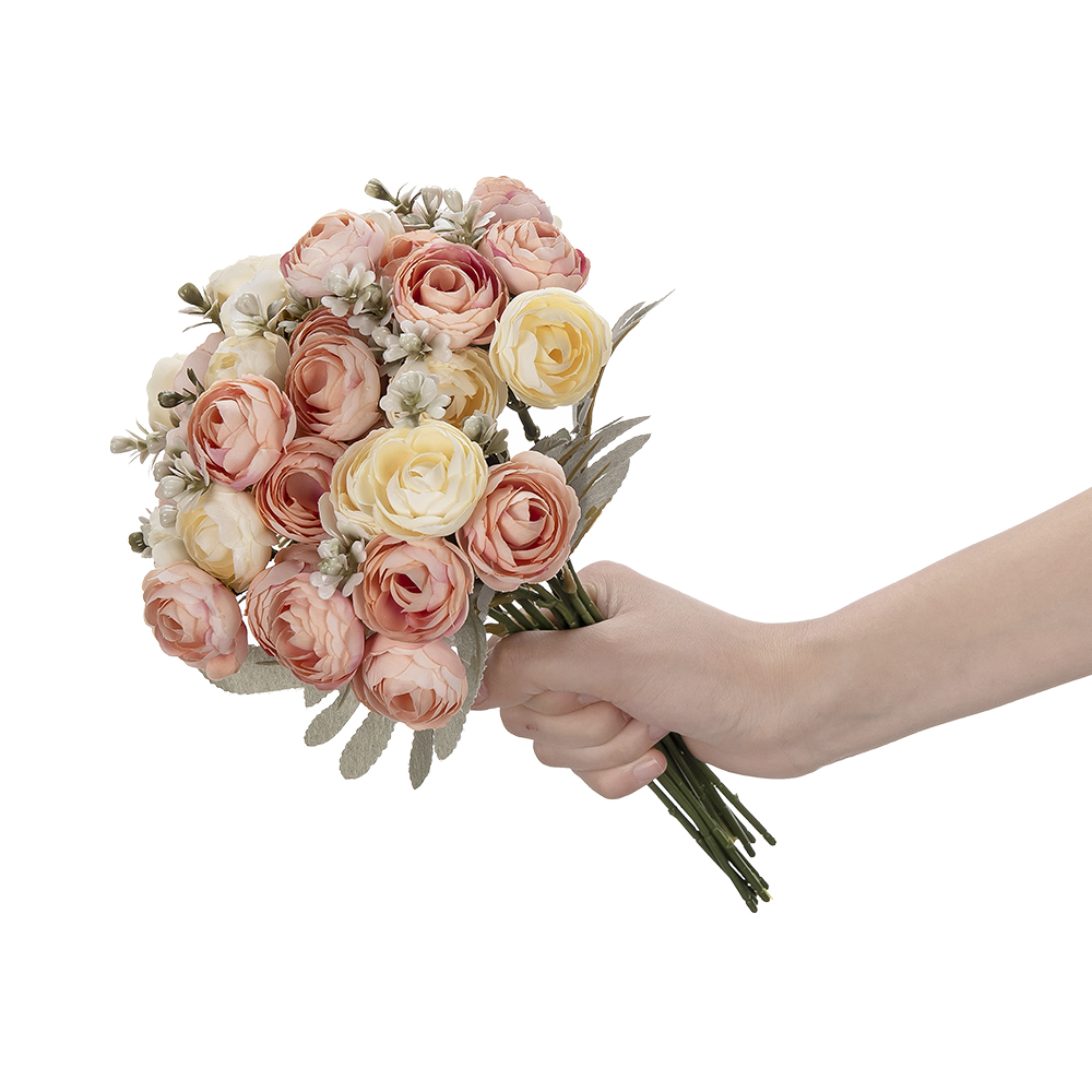 MW83113 Artificial paj bouquet Rose Nrov Valentine hnub khoom plig Silk Paj