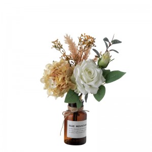CF01231 Spring Anyar Kadatangan Kembang Buatan Hydrangea Rose Eucalyptus Bouquet pikeun Partéi Imah Pernikahan Centerpiece Table decor