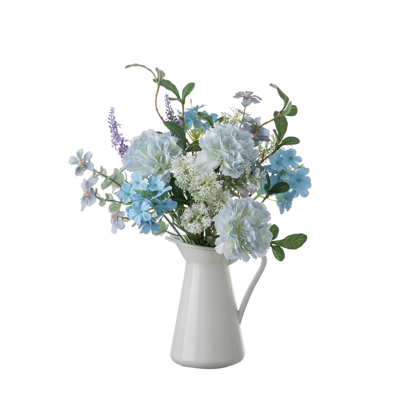 CF01286 میخک ابریشم مصنوعی دسته گل ارکیده گیلاس گلوله برفی برای میز دفتر خانه دسته گل عروسی
