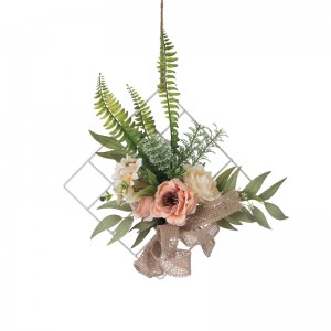 CF01149 Agatator de perete cu trandafir artificial, lotus, hortensie, fundal cu flori de design nou