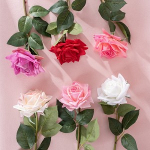 MW60003 Real Touch Silk Rose Single Stem ดอกไม้ประดิษฐ์สำหรับงานปาร์ตี้งานแต่งงาน Centerpieces ตาราง