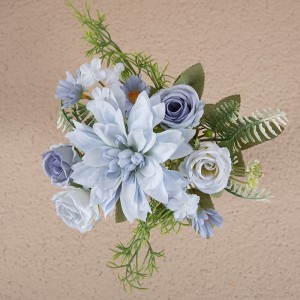 MW66793 Cheap Low MOQ Silk Artificial Flower Dahlia Bouquet for Home Party Wedding Centerpieces Table Decorations