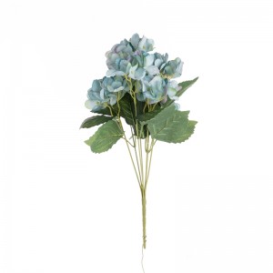 MW52705 Populärt konstgjordt blomtyg 7 gaffelformigt hortensiapaket för trädgårdsbröllopsdekoration