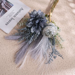 CF01319 Hot Sale Premium Silk Flowers Deco Flower In Wedding Collection Dahlia Artificial Fabric Pampas Peony Plastic Plant